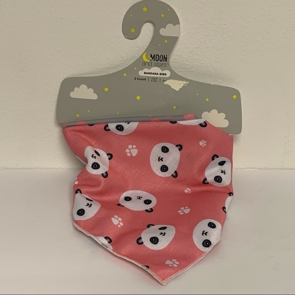 NEW |MOON AND STARS| INFANT/BABY BANDANA BIBS 0-24 MONTHS (Lot of 4 Bibs) - Picture 2 of 9